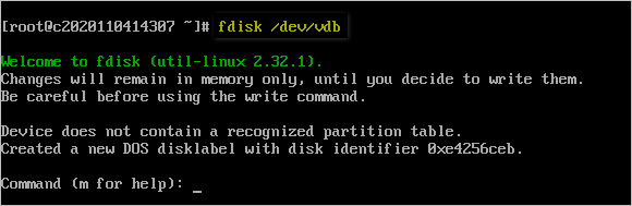 Linux云服務(wù)器進(jìn)入fdisk分區(qū)工具.png