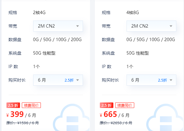 租用云端服務(wù)器的費(fèi)用是多少？