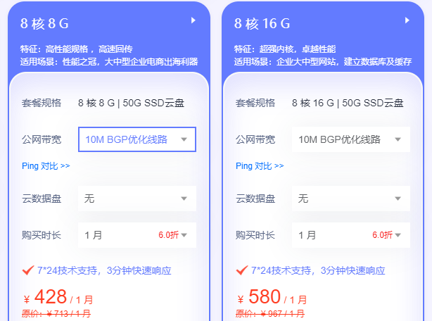 8核16g 10m帶寬的香港云服務器怎么樣