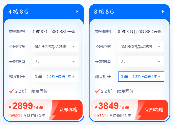 5000人用的云服務(wù)器買多大配置