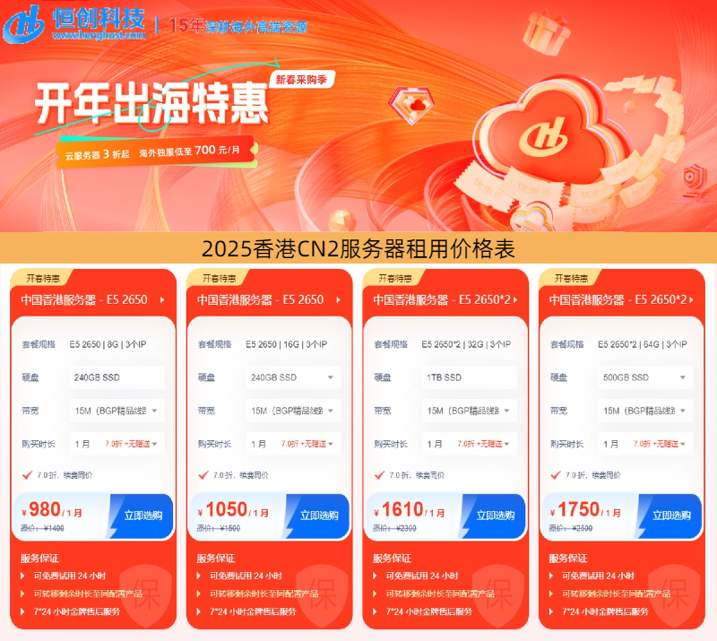 2025香港服務(wù)器租用價(jià)格表