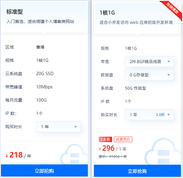 輕量服務(wù)器1核1G和云服務(wù)器1核1G的性能有區(qū)別嗎
